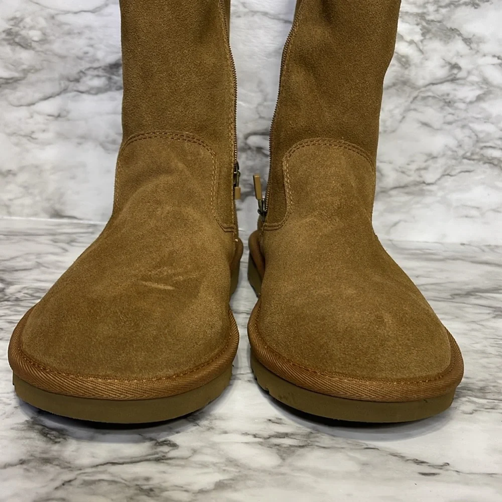 UGG kid Lil sunshine Tan weather Winter size 5 New 100% wool